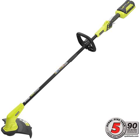 Insert the line into the eyelet on the string trimmer housing. . 40v ryobi weed eater